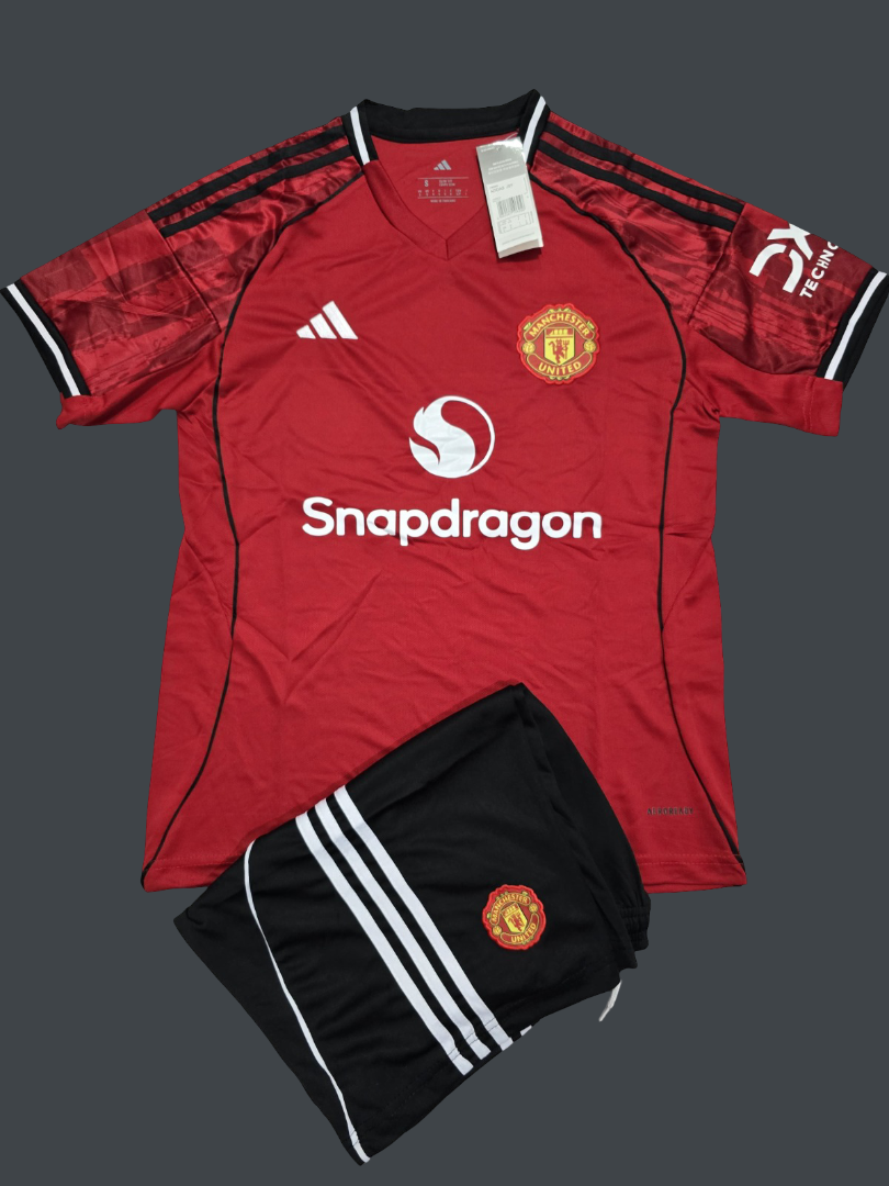 Man United 25-26 Season Home Jersey With Shorts