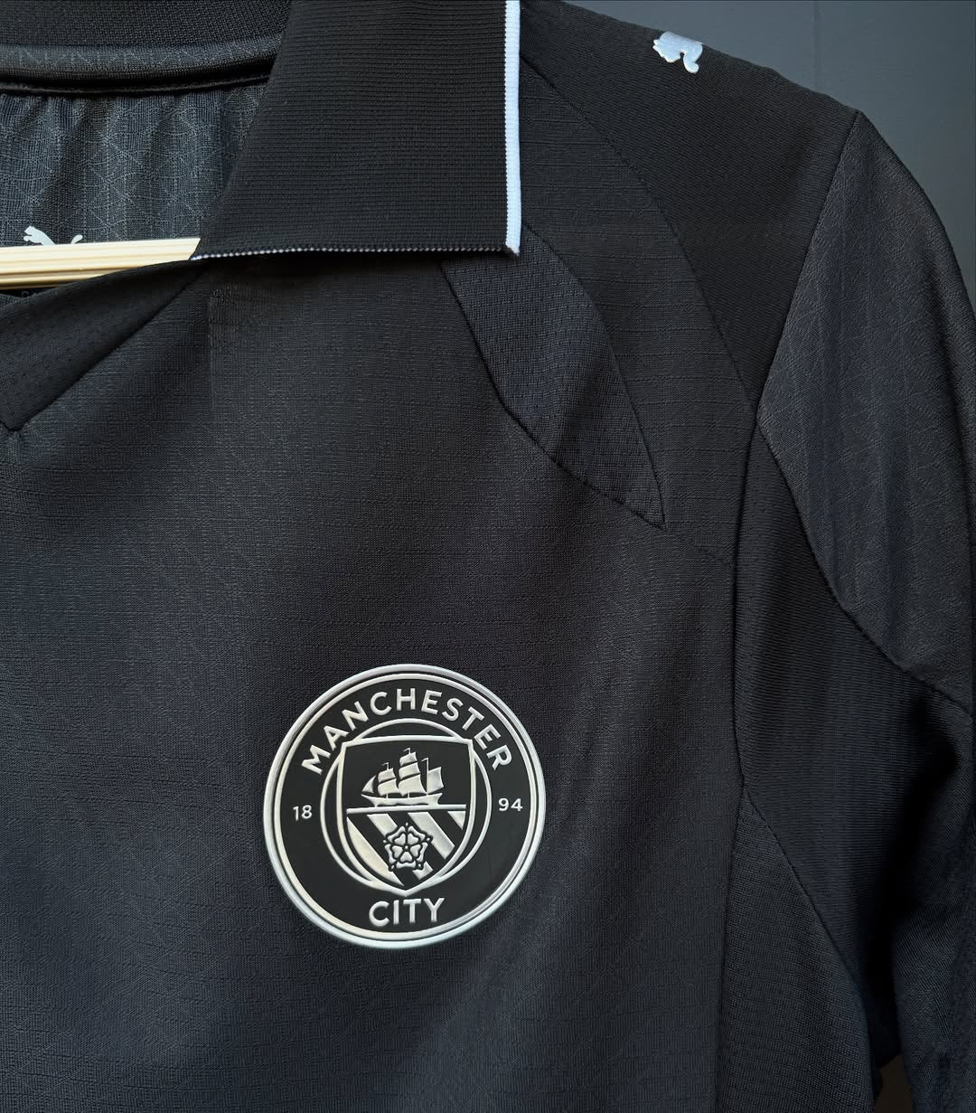 Man City Away Black Jersey Player Version 25-26 season