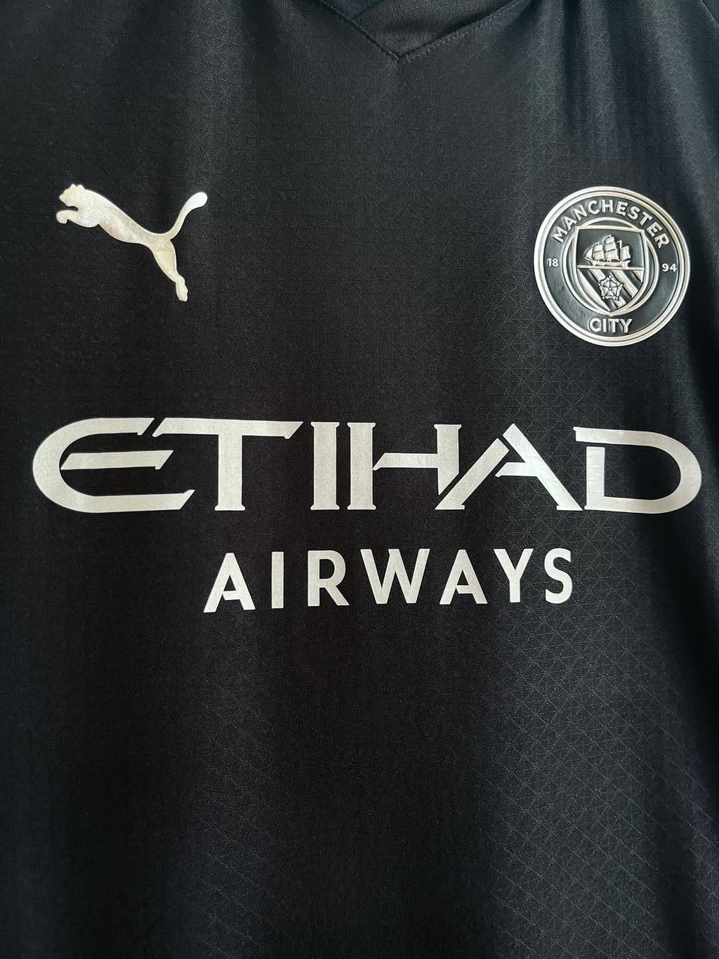 Man City Away Black Jersey Player Version 25-26 season