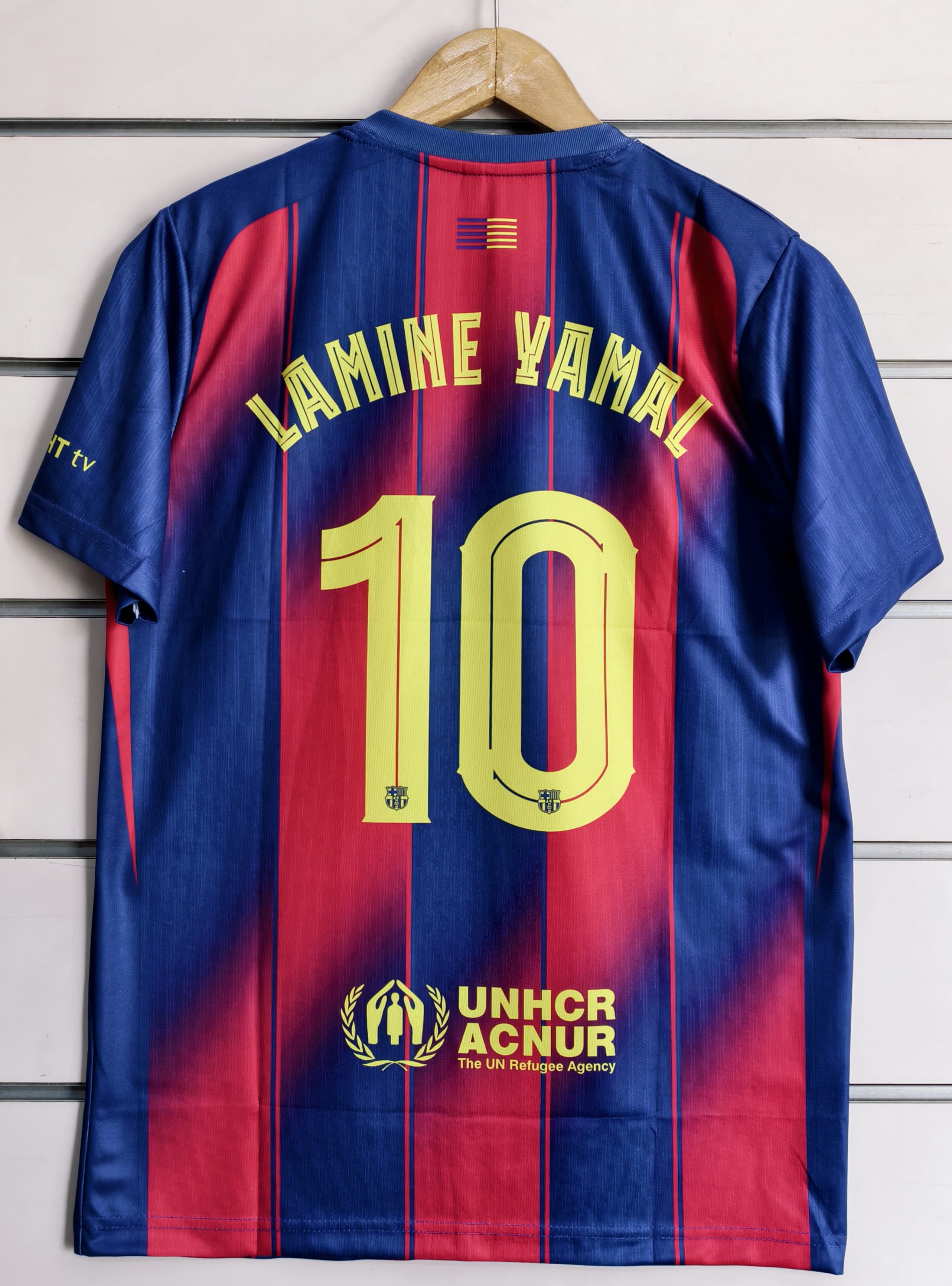 Barcelona Lamine Yamal Number 10 Jersey | Embroidery Logos