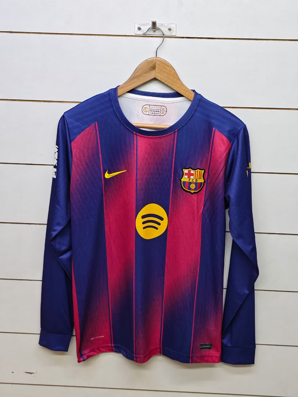 Barcelona Full Sleeve Jersey | Embroidery Logos