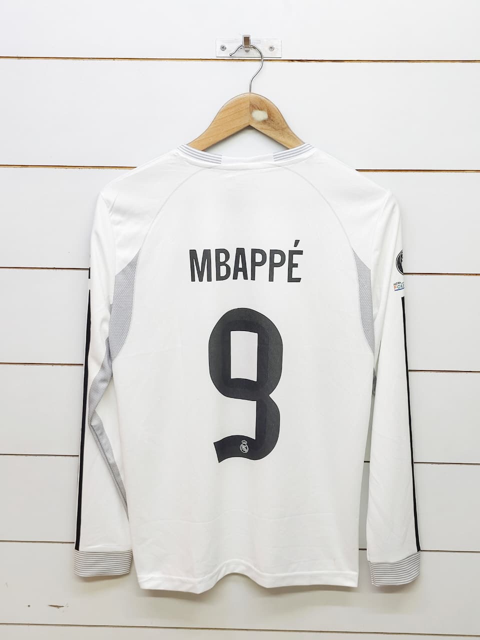 Real Madrid Full Sleeves Mbappe 9 Print | Embroidery Logos